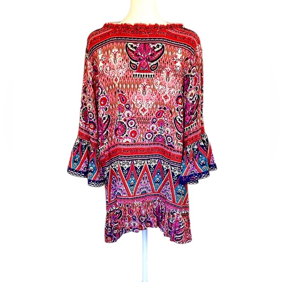 COPY - Breathtaking Bohemian tunic by Naudic of Australia. Sz Med - Picture 6 of 9
